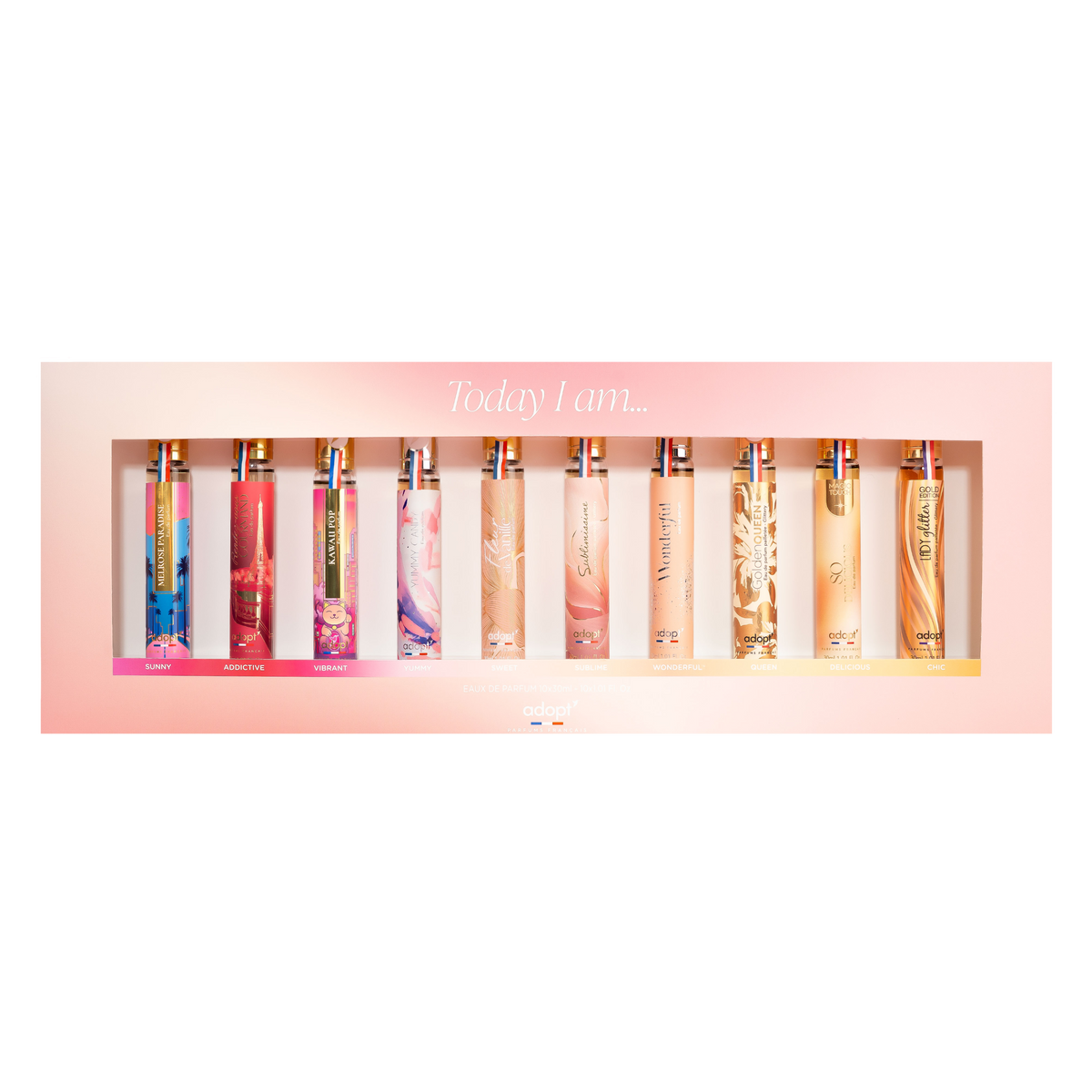 Coffret 10 x Eaux de parfum 30 ml - Coffret Mes 10 facettes - Édition Rose