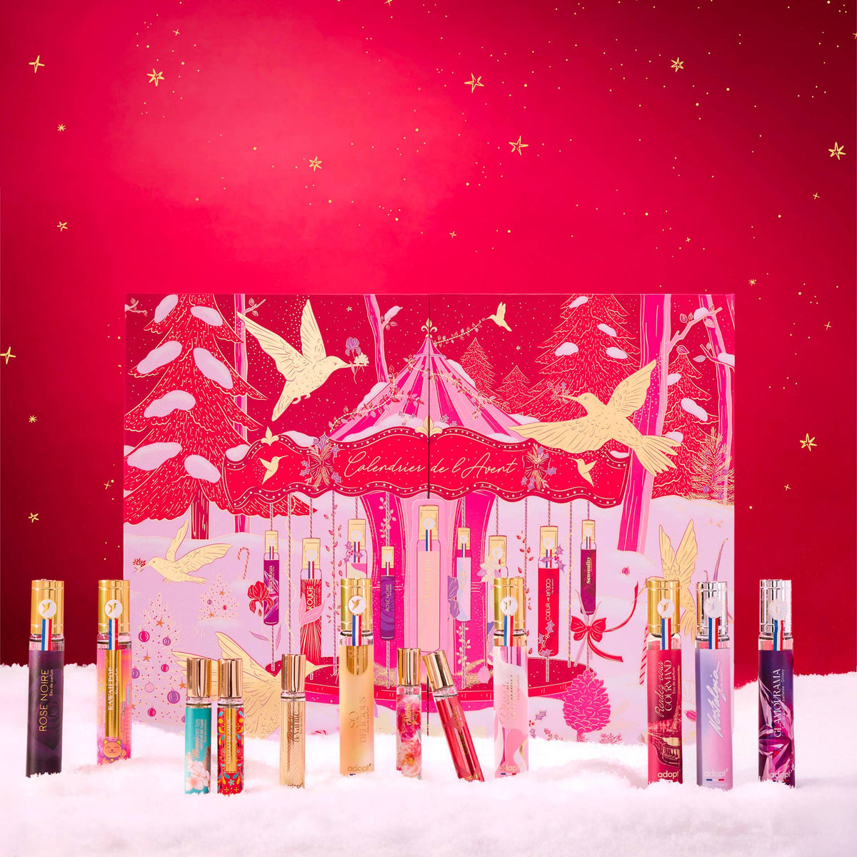 Coffret 10 eaux de parfum 30 ml + 14 eaux de parfum 10 ml + 10 eaux de parfum 30 ml + bon cadeau