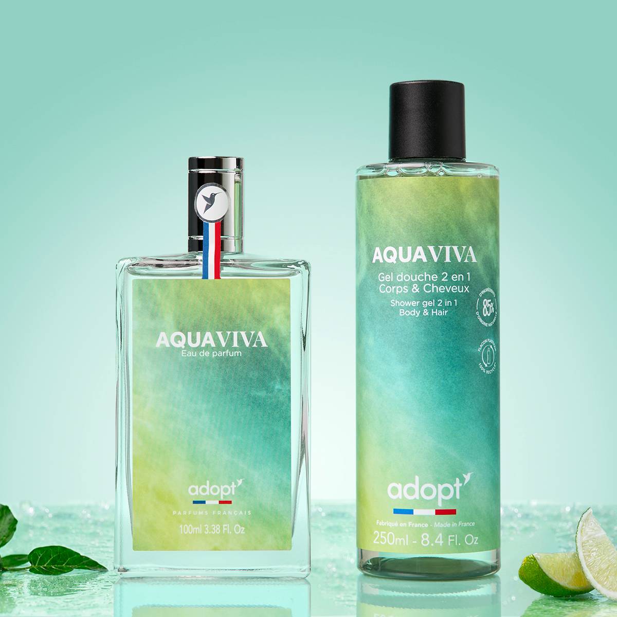 Coffret Eau de parfum 100 ml + Gel douche 250 ml - Aqua Viva