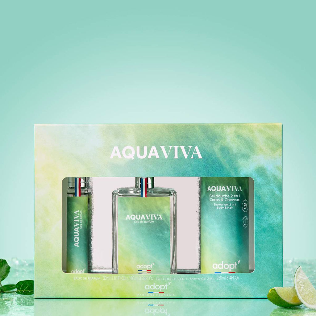 Coffret Eaux de parfum 30 ml et 100 ml + Gel douche 250 ml - Aqua Viva