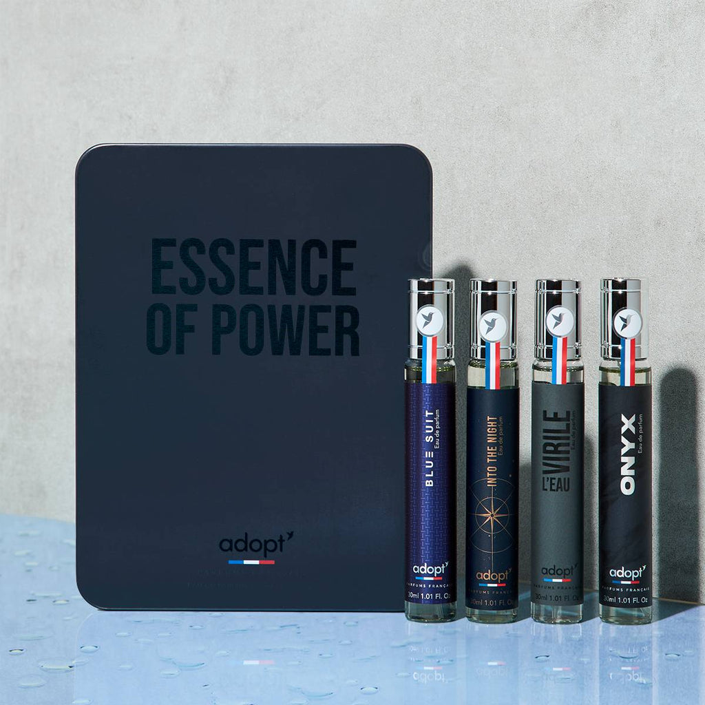 Coffret 4 x 30 ml Eaux de parfum - Into the night + Onyx + L'Eau virile + Blue suit - Essence of power