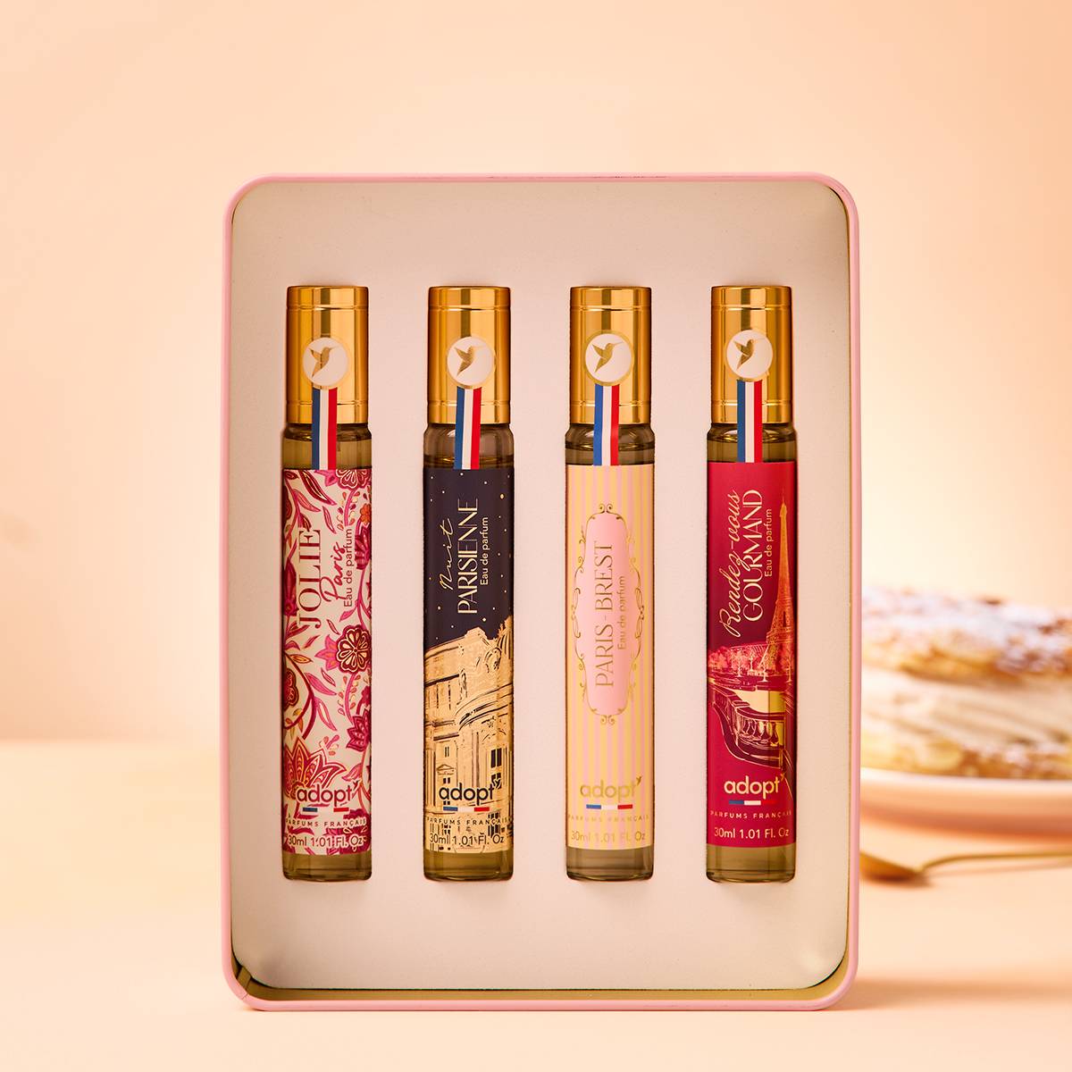 Coffret 4 x 30 ml Eaux de parfum - Jolie Paris + Rendez-vous gourmand + Nuit Parisienne + Paris-Brest - From Paris with love
