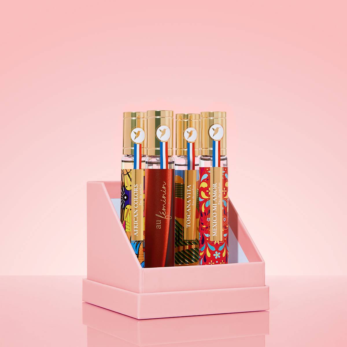 Juicy vibes - Coffret 4 eaux de parfums Au féminin 30 ml + Mexico mi amor 30 ml + African colors 30 ml + Toscana Vita 30 ml
