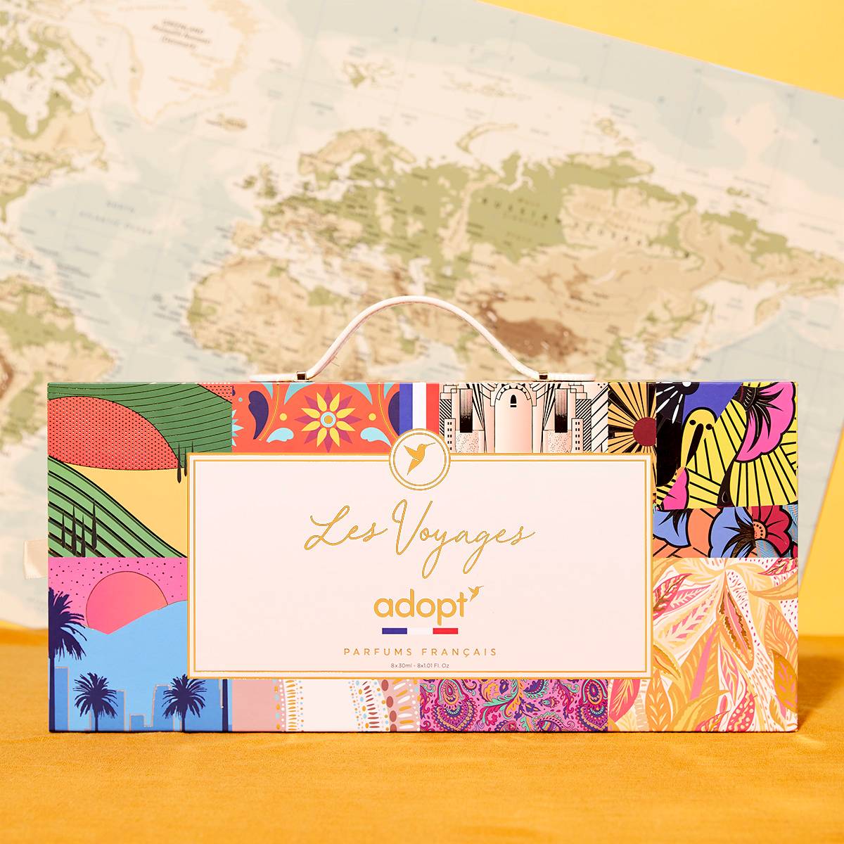 Coffret 8 eaux de parfums - Toscana Vita + Mexico mi amor + Ibiza Bohemia + African colors + Melrose Paradise + New York fever + Kawaii Pop + Bahia Samba - Voyages