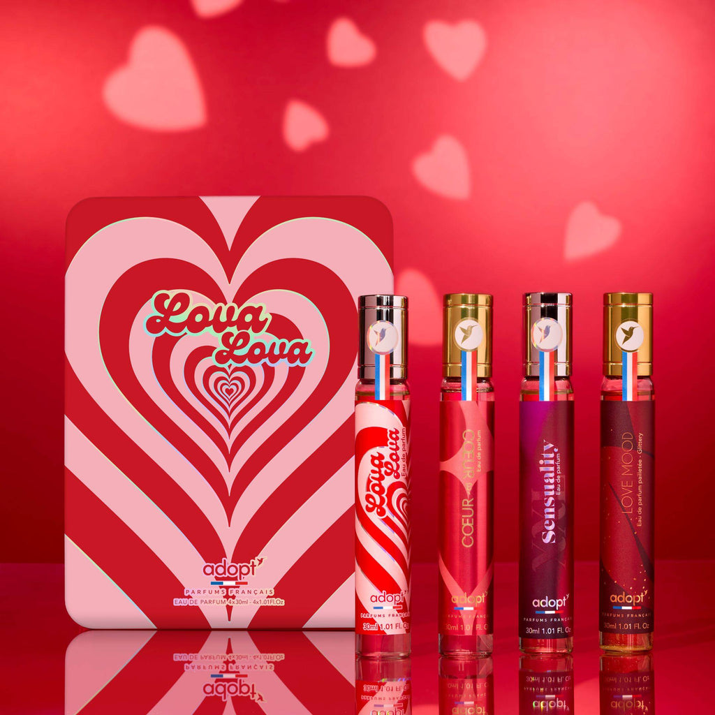 Coffret métal 4 eaux de parfum 30ml - Lova Lova + Cœur à Cœur + XXL Sensuality + Love Mood - Lova Lova