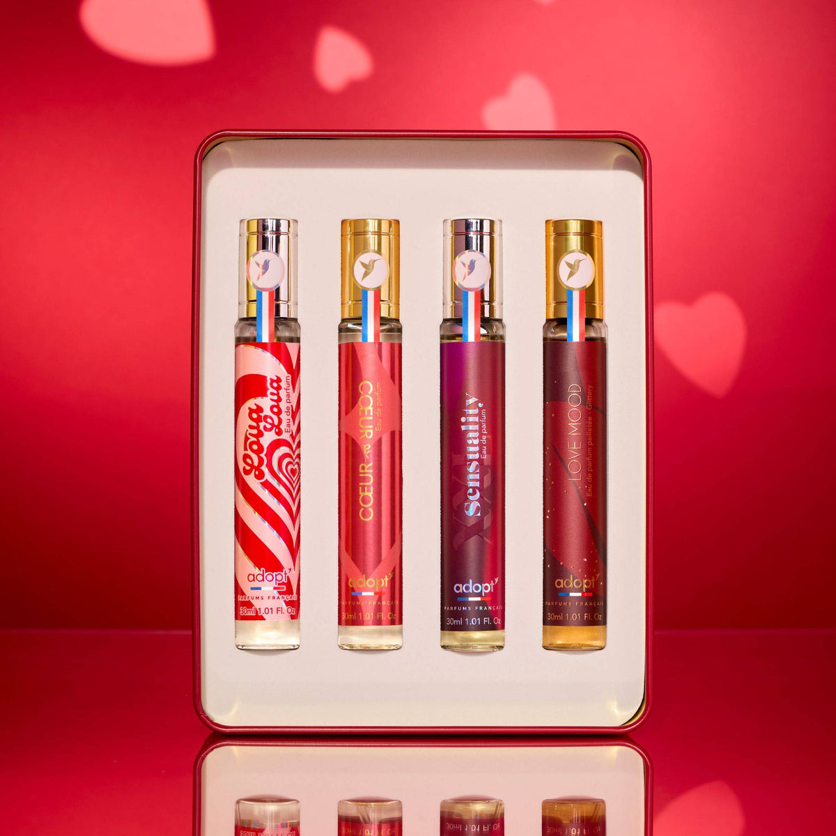 Coffret métal 4 eaux de parfum 30ml - Lova Lova + Cœur à Cœur + XXL Sensuality + Love Mood - Lova Lova