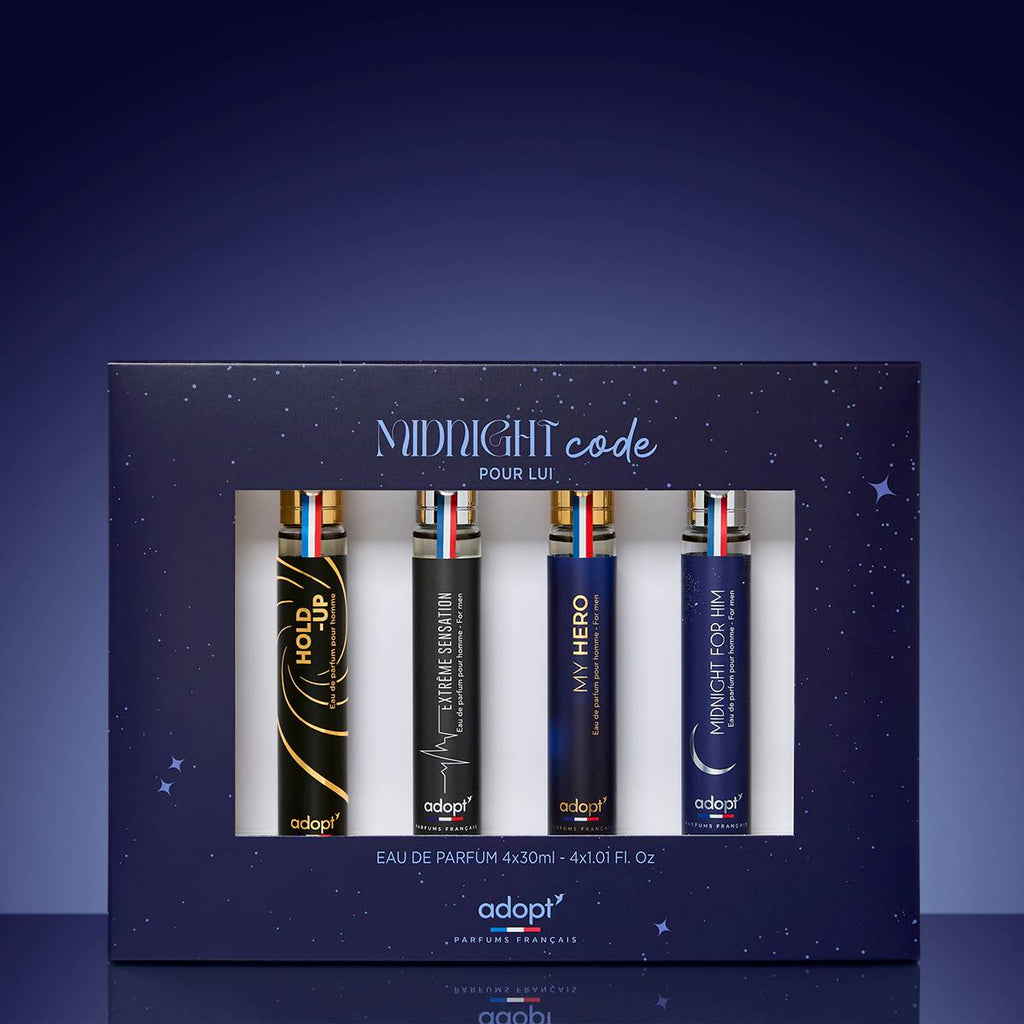 Midnight Code - Coffret 4 x eaux de parfum 30 ml Hold up + Extreme sensation + My hero + Midnight for him