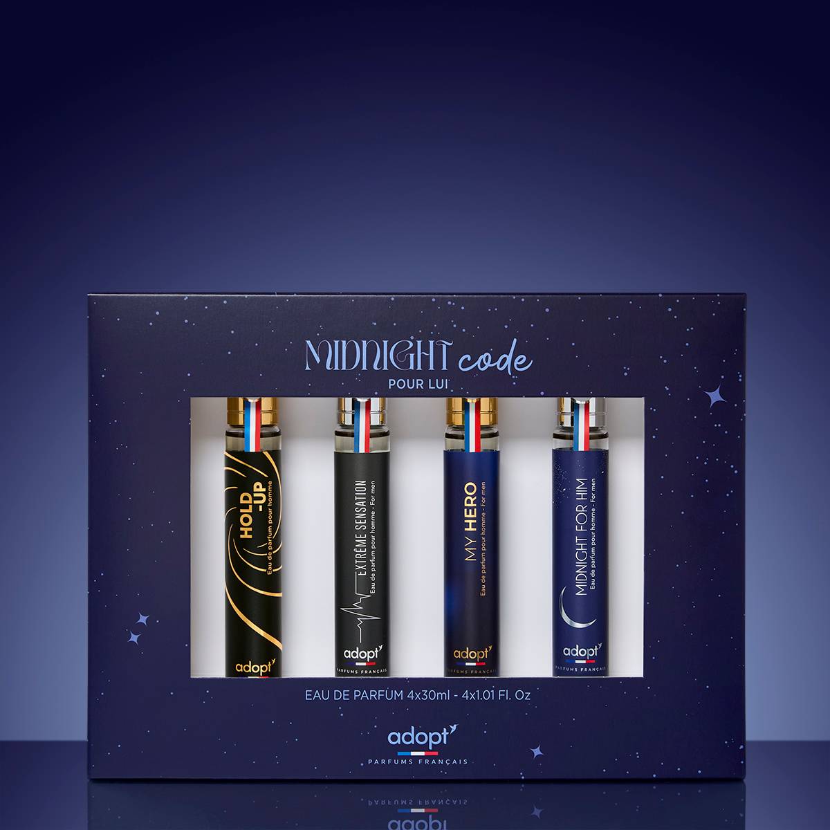 Midnight Code - Coffret 4 x eaux de parfum 30 ml Hold up + Extreme sensation + My hero + Midnight for him