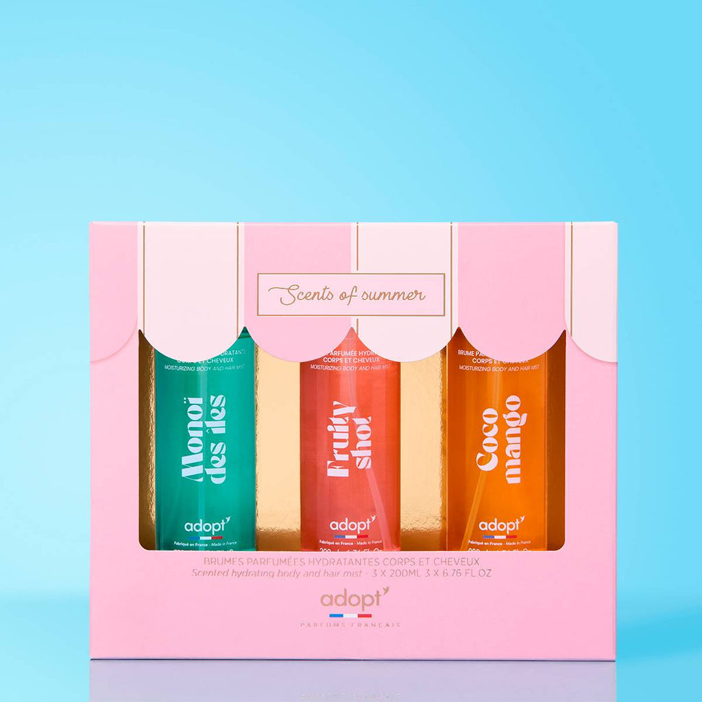 Scents of Summer - Coffret 3x200ml brume parfumée hydratante corps et cheveux