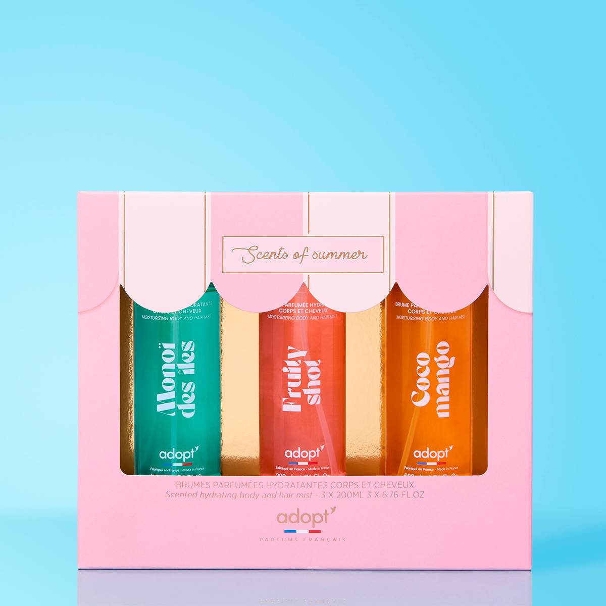 Scents of Summer - Coffret 3x200ml brume parfumée hydratante corps et cheveux
