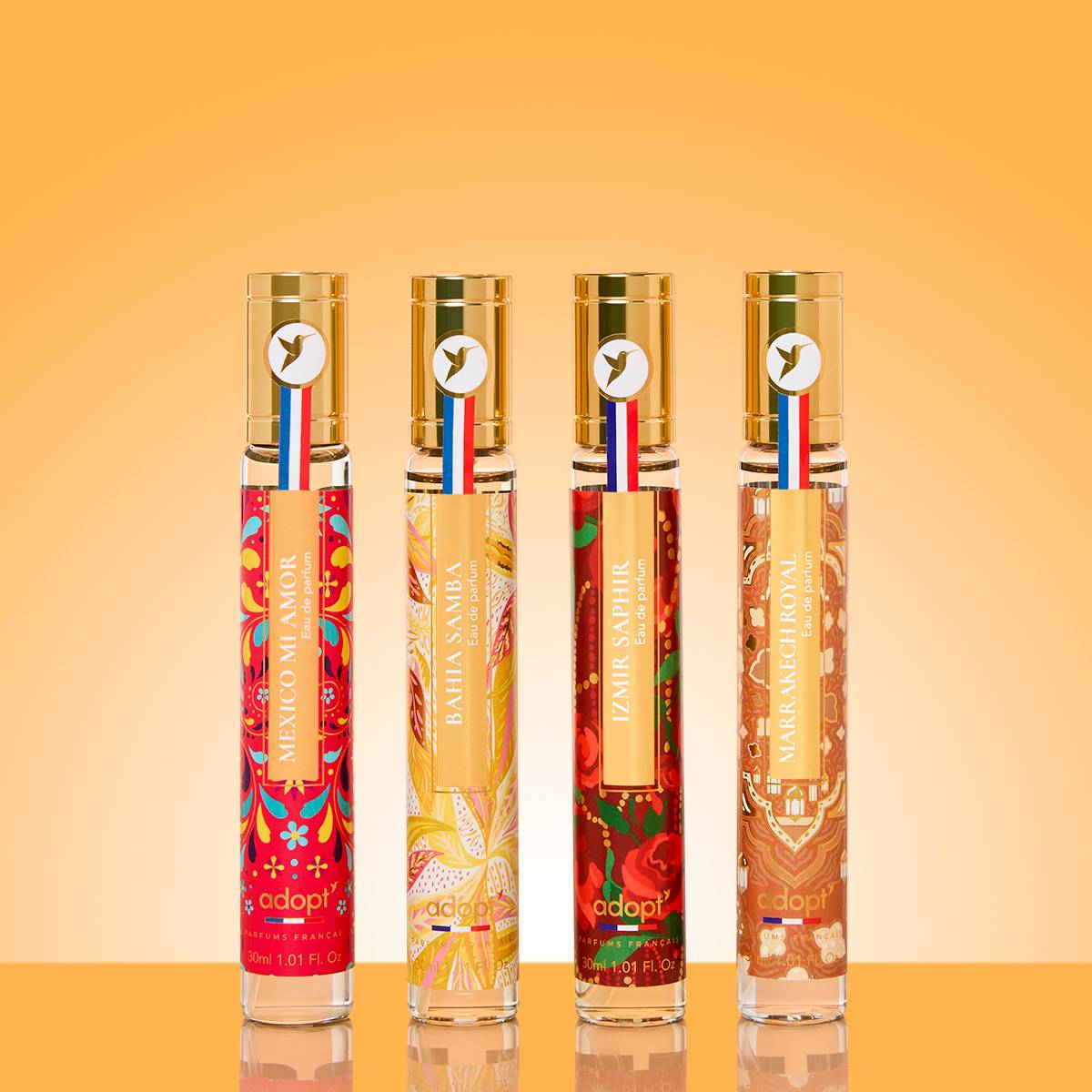 Tresors du Monde - Coffret 4 x eaux de parfum 30 ml Mexico mi amor + Bahia samba + Izmir saphir + Marrakech royal
