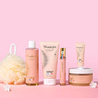 Coffret maxi eau de parfum 30 ml + gel douche 250 ml + lait corps 200 ml + crème pour les mains 30 ml + gommage au sucre 250ml + fleur de bain - Wonderful