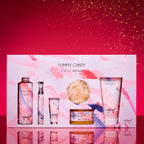 Yummy Candy - Coffret Maxi eau de parfum 30 ml + lait corps 200 ml+ gel douche 250 ml + gommage 250 ml + crème main 30 ml + fleur de bai